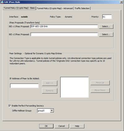 Cisco ASA dynamic crypto-map